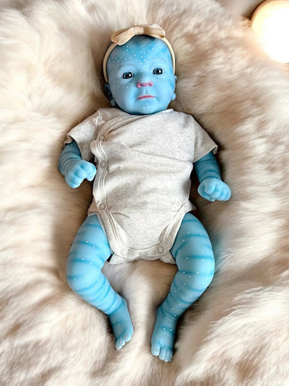 Kiri – Fantasy Open-Eyed Reborn Baby Doll | Avatar-Inspired Newborn Girl – Crafted with Care in the UK