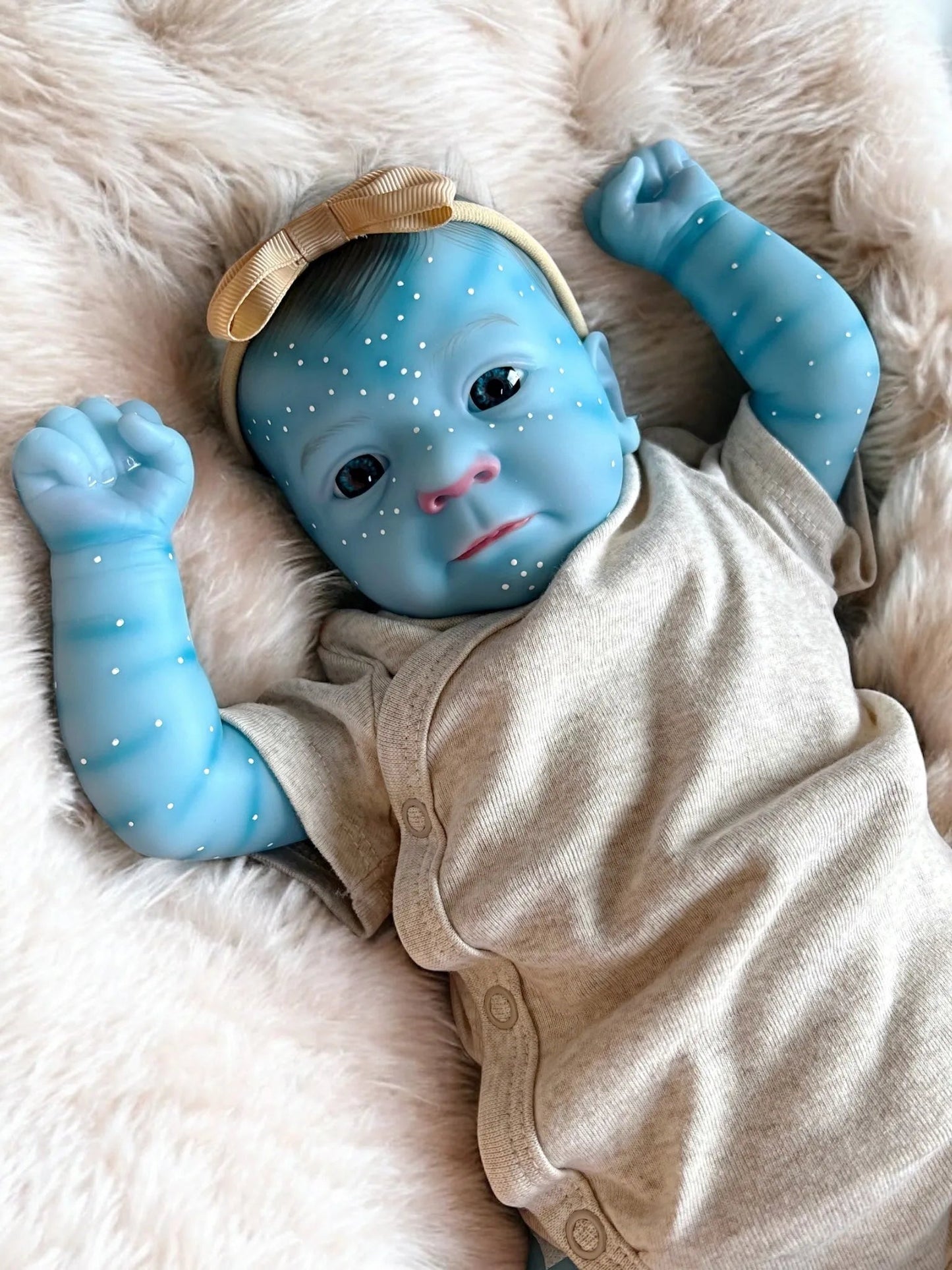 Kiri – Fantasy Open-Eyed Reborn Baby Doll | Avatar-Inspired Newborn Girl – Crafted with Care in the UK