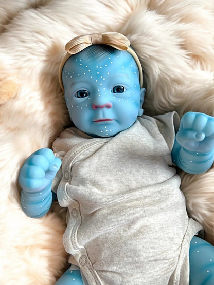 Kiri – Fantasy Open-Eyed Reborn Baby Doll | Avatar-Inspired Newborn Girl – Crafted with Care in the UK