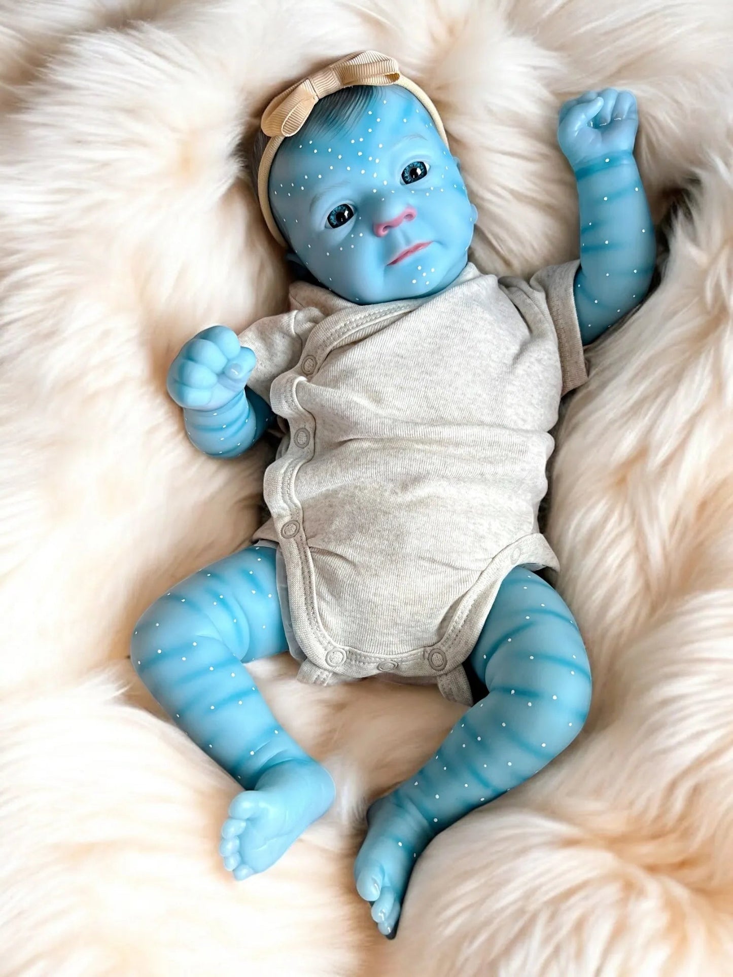 Kiri – Fantasy Open-Eyed Reborn Baby Doll | Avatar-Inspired Newborn Girl – Crafted with Care in the UK