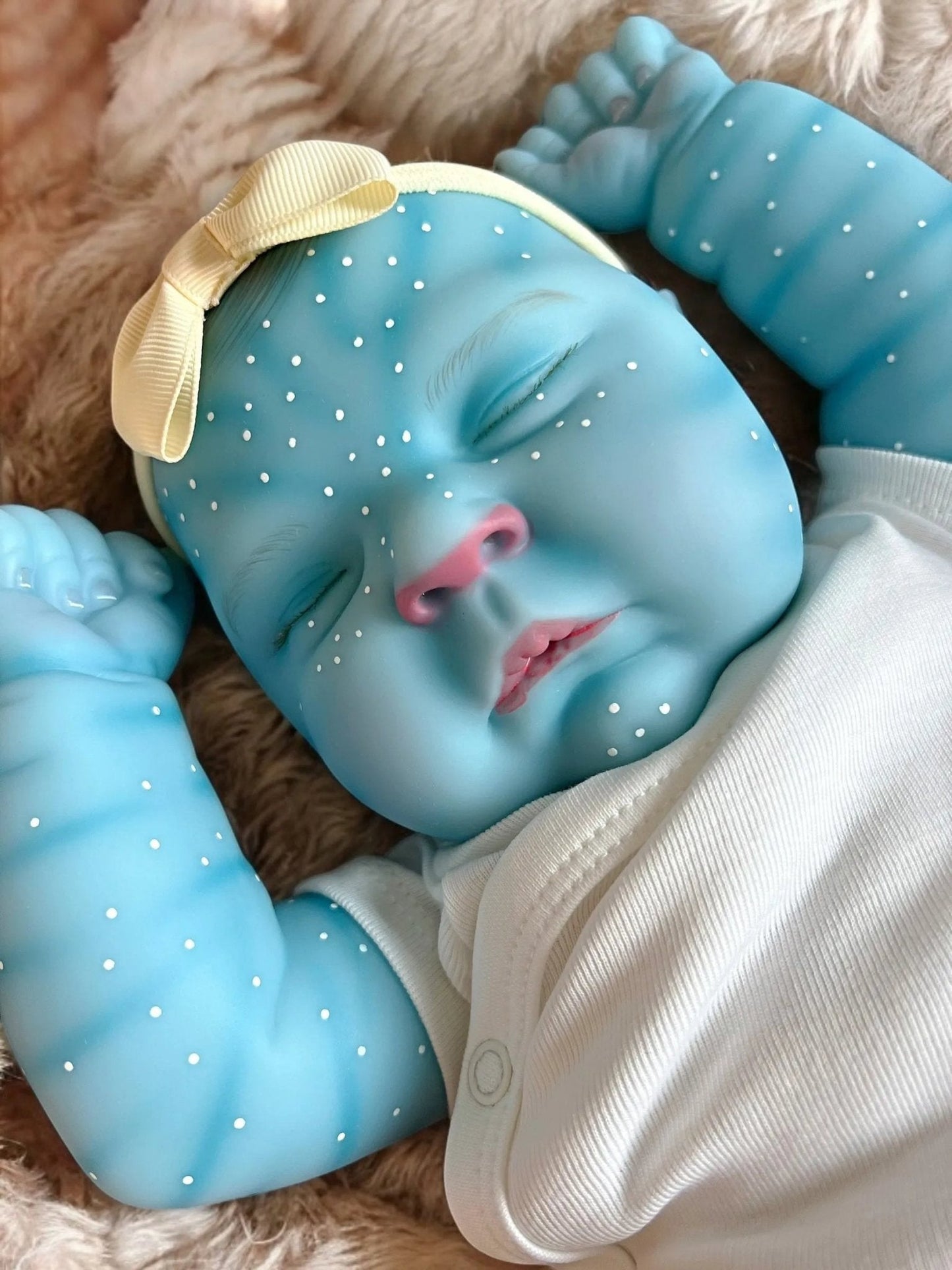 Navie – Fantasy Closed-Eyed Reborn Baby Doll | Avatar-Inspired Newborn Girl – Crafted with Care in the UK