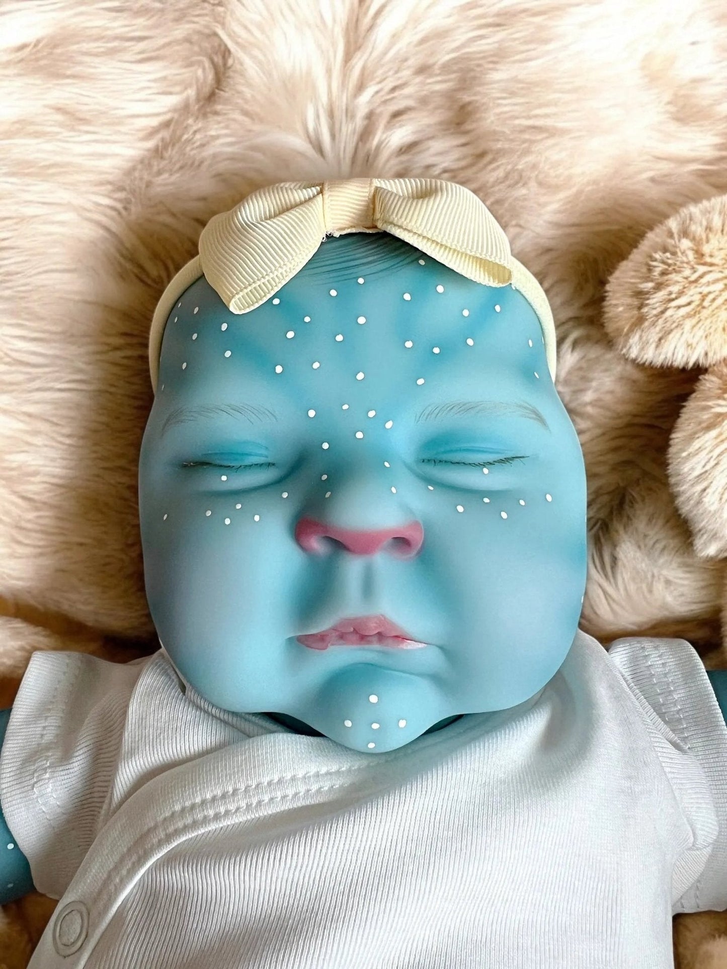 Navie – Fantasy Closed-Eyed Reborn Baby Doll | Avatar-Inspired Newborn Girl – Crafted with Care in the UK