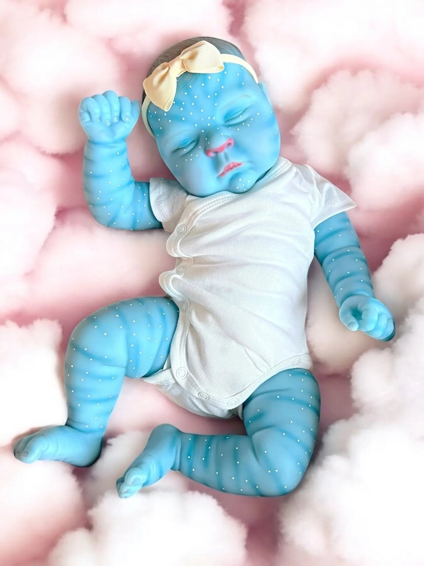 Navie – Fantasy Closed-Eyed Reborn Baby Doll | Avatar-Inspired Newborn Girl – Crafted with Care in the UK