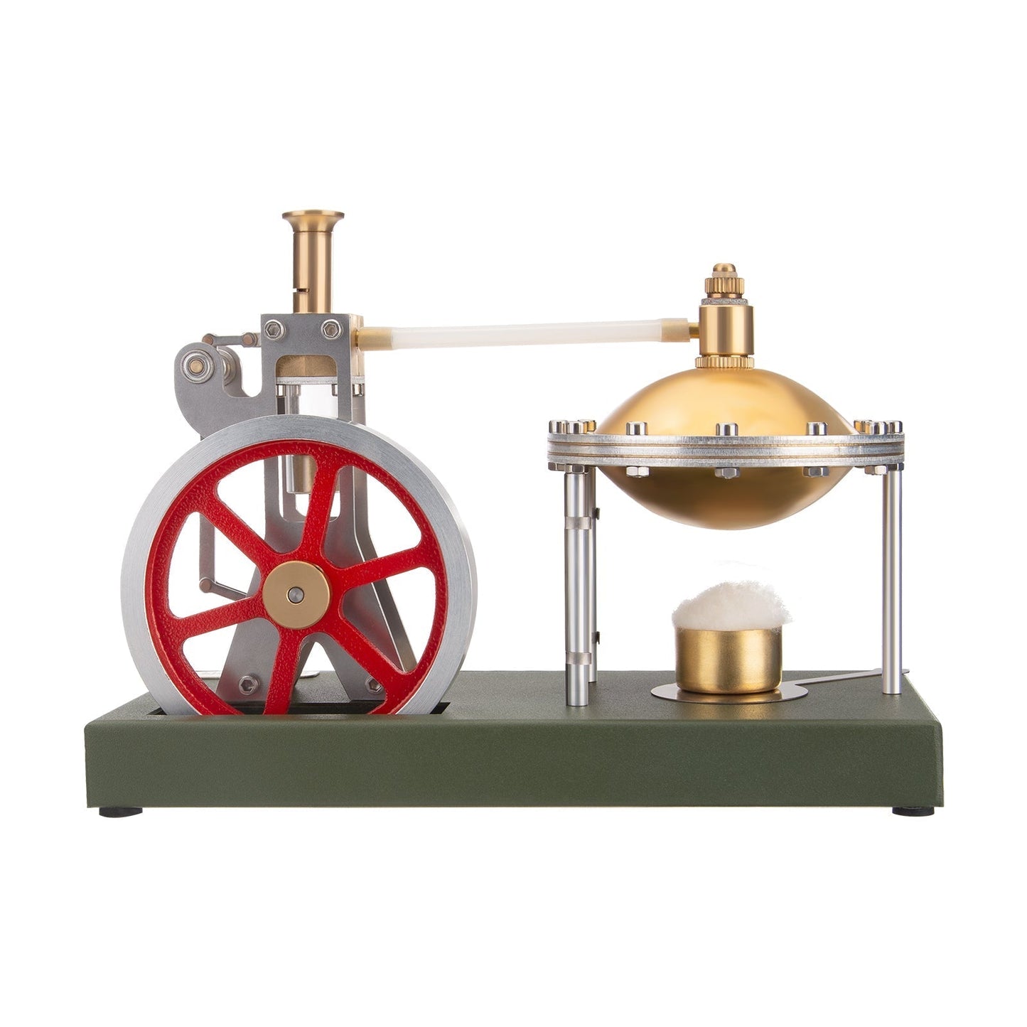 ENJOMOR DIY Assembly Steam Engine Kit Retro Vertical with Spherical Boiler DIY KIT