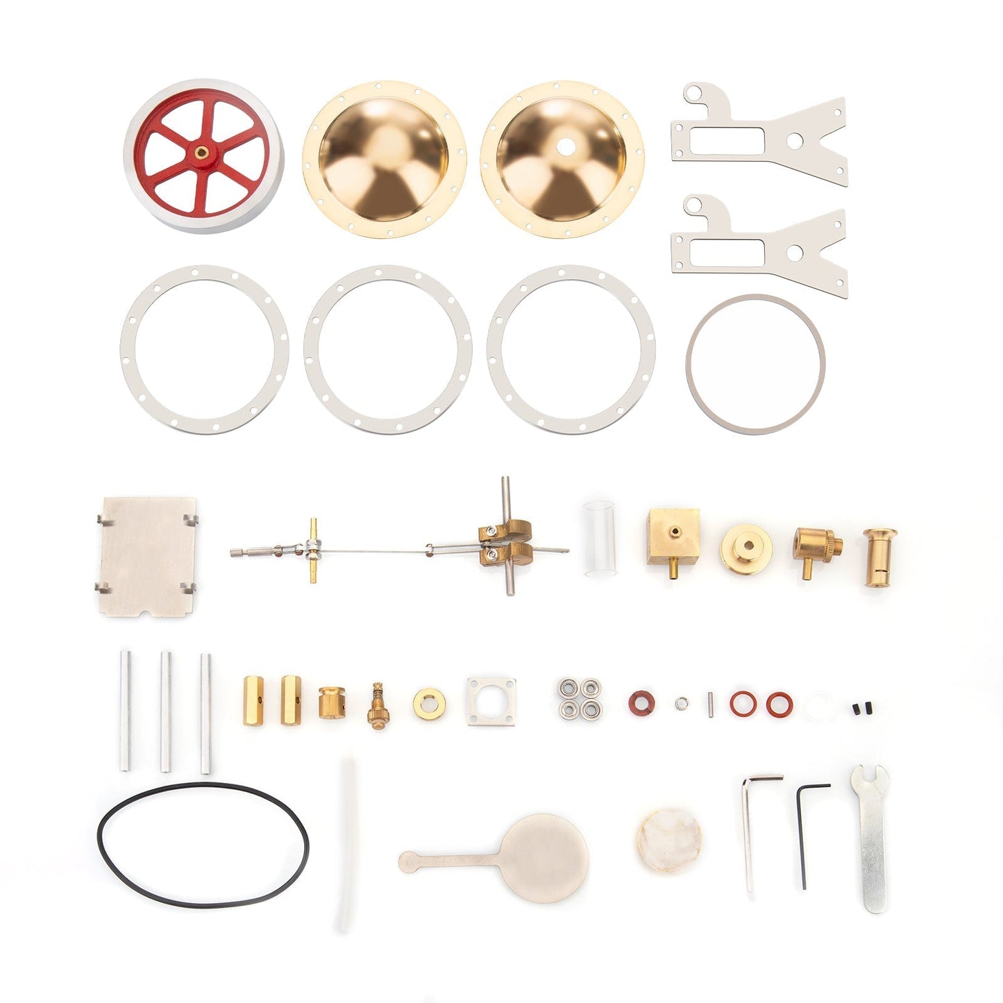 ENJOMOR DIY Assembly Steam Engine Kit Retro Vertical with Spherical Boiler DIY KIT