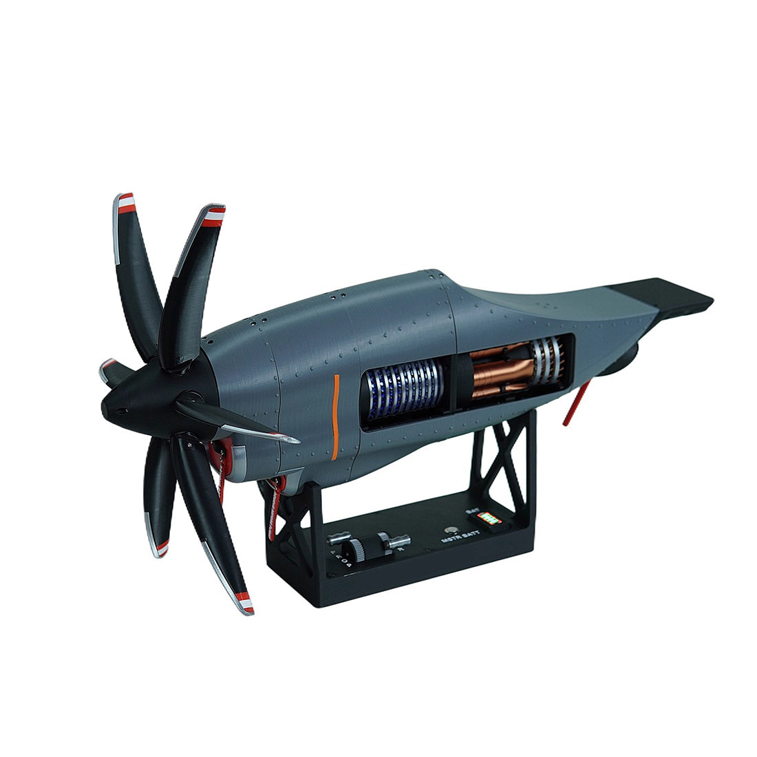 1/6 Scale C130 FMD 3D-Printed Variable-Pitch Turboprop Engine Model, STEM Educational Tool