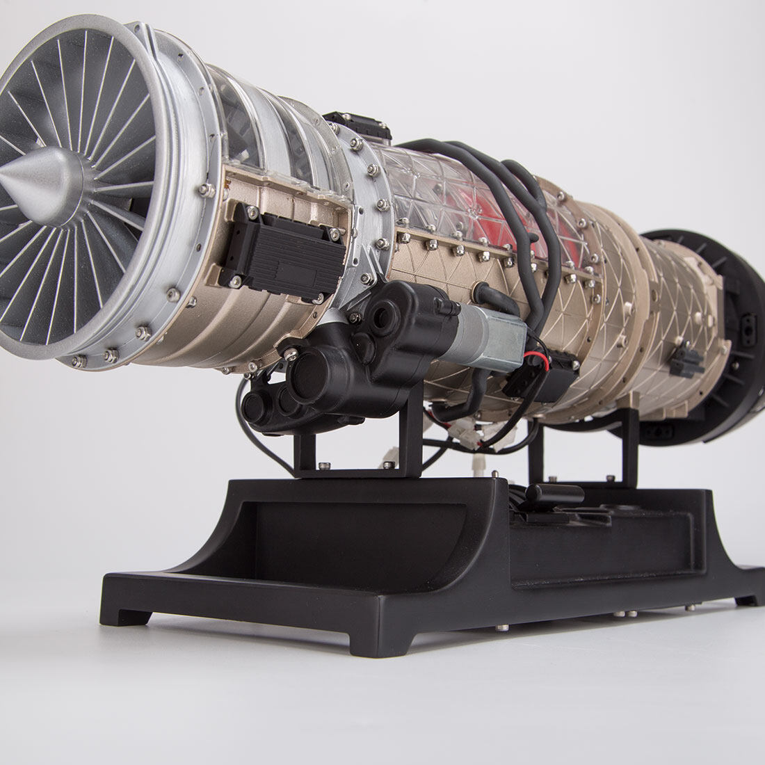 Turbofan Engine Model Kit that Works - Build Your Own Turbofan Engine - TECHING 1/10 Full Metal Electric Turbojet Engine Small Bypass Ratio Twin Rotor Aircraft Model DM135 600+Pcs