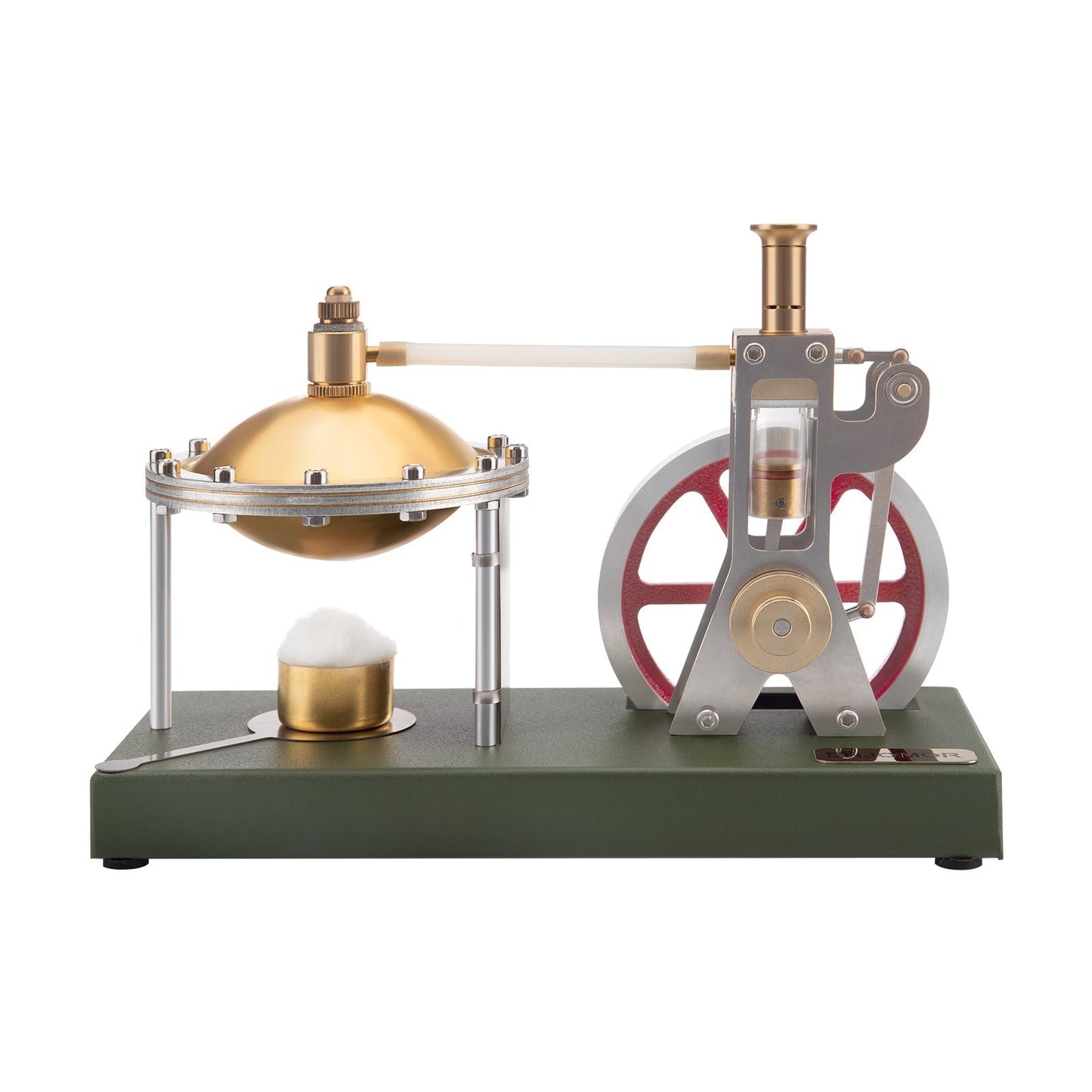 ENJOMOR DIY Assembly Steam Engine Kit Retro Vertical with Spherical Boiler DIY KIT