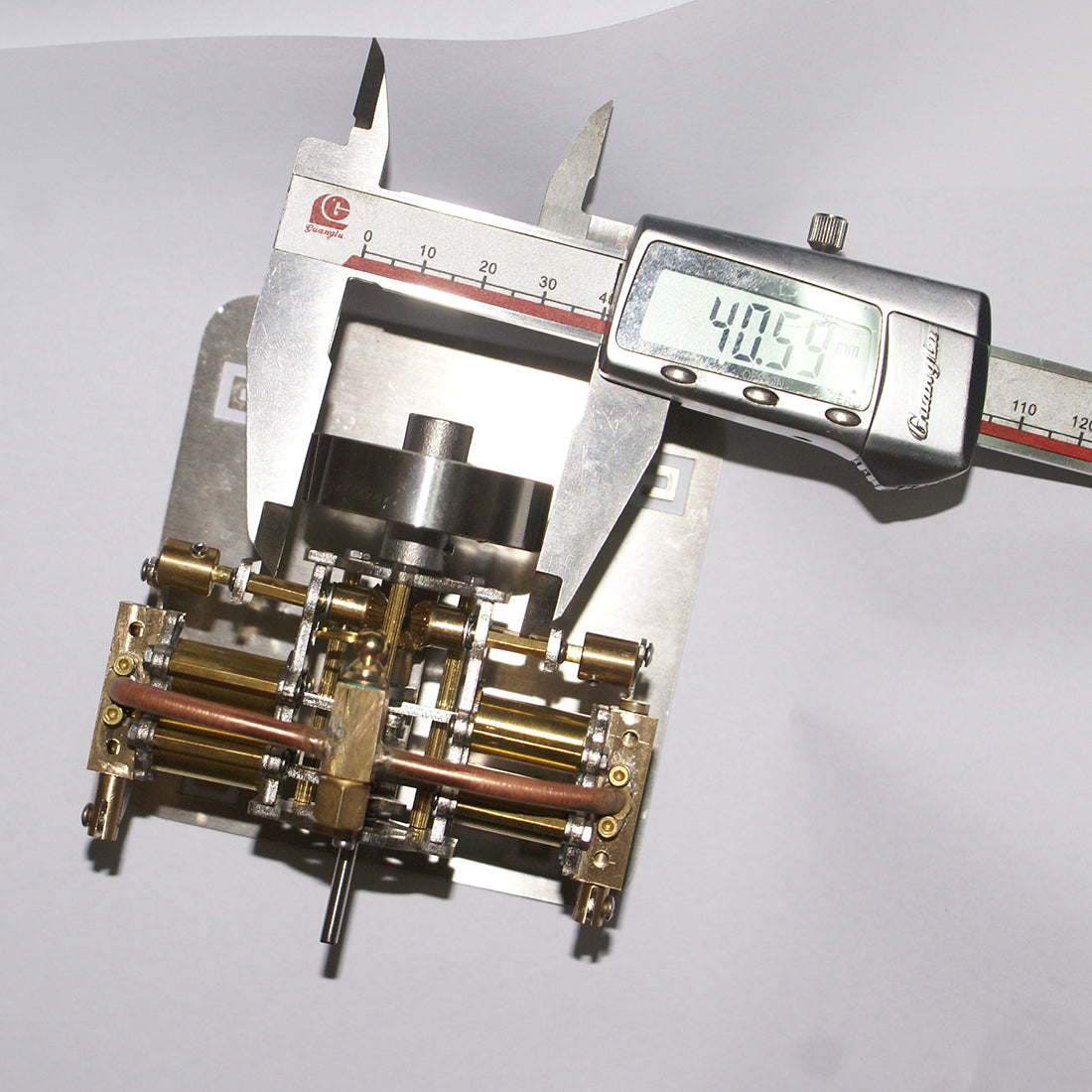 Mini 4 Cylinders Horizontally Opposed Steam Engine Model without Boiler for Model Ship Gift Collection - Enginediy
