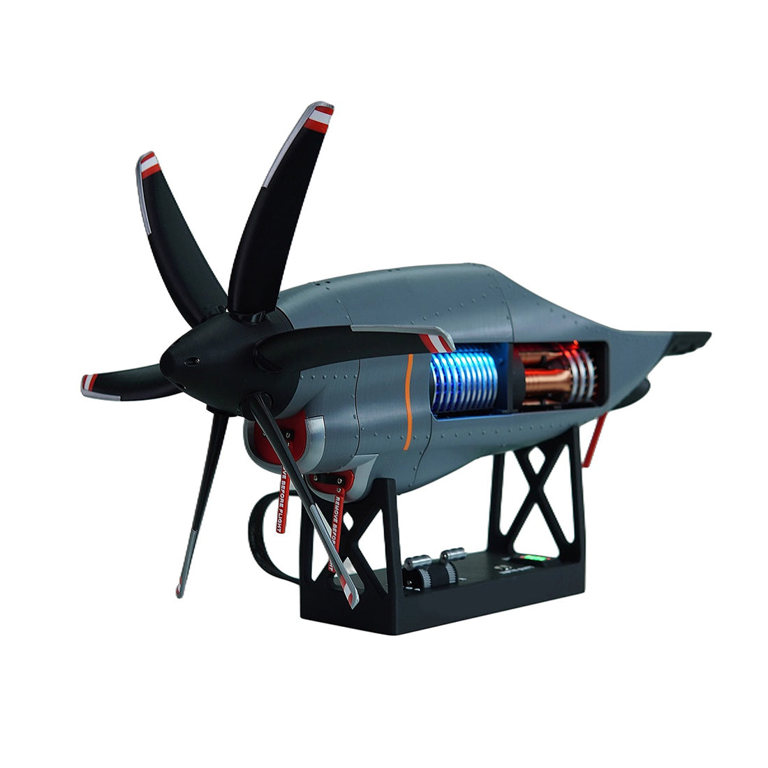 1/6 Scale C130 FMD 3D-Printed Variable-Pitch Turboprop Engine Model, STEM Educational Tool
