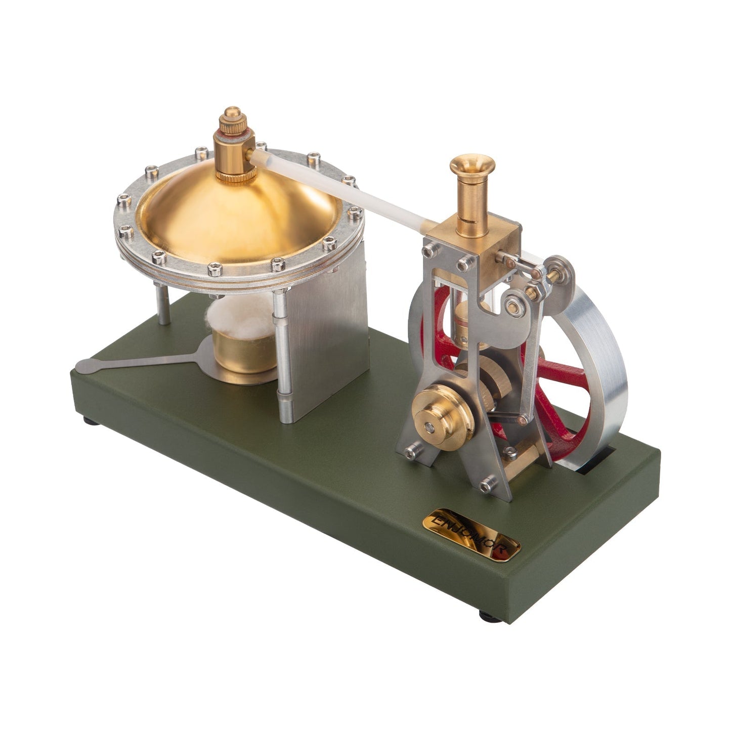 ENJOMOR DIY Assembly Steam Engine Kit Retro Vertical with Spherical Boiler DIY KIT