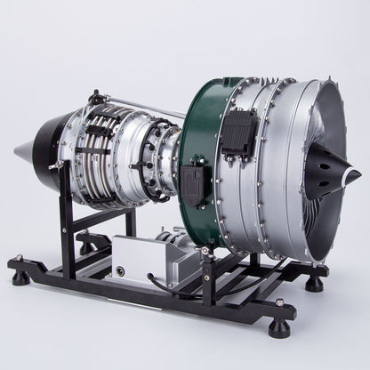 Turbofan Engine Model Kit that Works - Build Your Own Turbofan Engine - TECHING 1/10 Full Metal Dual-Spool Turbofan Engine Aircraft Jet Engine Model 1000+Pcs
