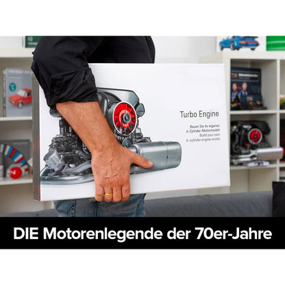 1/3 Scale DIY Horizontal Opposed 6-Cylinder Engine Kit with Operational Turbocharger - Electric Motorized STEM Educational Display Model