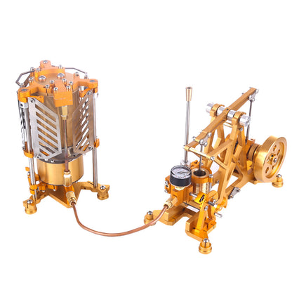 ENJOMOR Watt Steam Engine Reactor Model Steam Pump with Boiler Generator Scientific Educational Toys for Desktop Decor