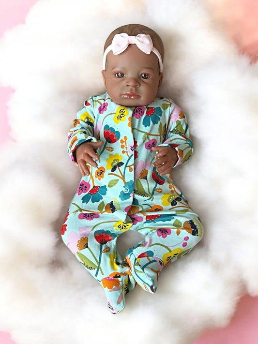 Ember – Open Eyed Biracial Reborn Baby Doll | Realistic Newborn Girl – Crafted with Care in the UK