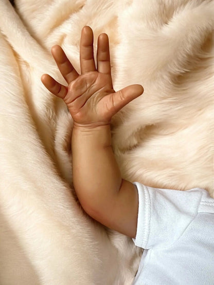 Ember – Open Eyed Biracial Reborn Baby Doll | Realistic Newborn Girl – Crafted with Care in the UK