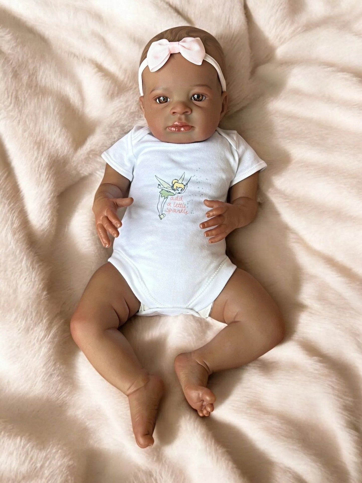 Ember – Open Eyed Biracial Reborn Baby Doll | Realistic Newborn Girl – Crafted with Care in the UK