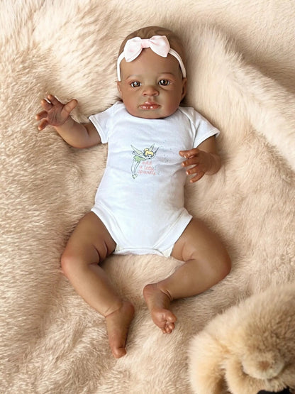 Ember – Open Eyed Biracial Reborn Baby Doll | Realistic Newborn Girl – Crafted with Care in the UK