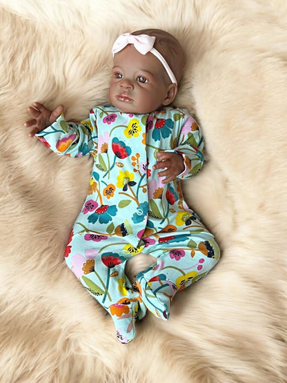 Ember – Open Eyed Biracial Reborn Baby Doll | Realistic Newborn Girl – Crafted with Care in the UK