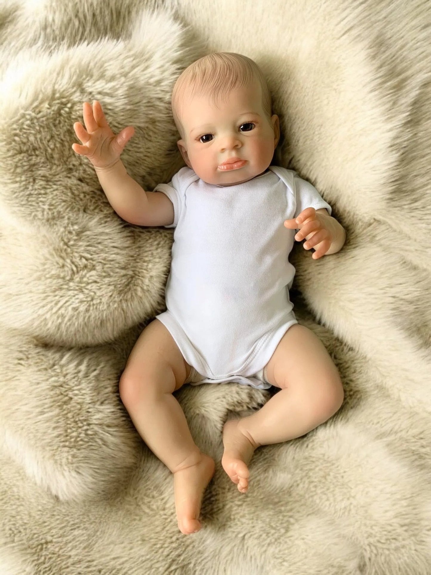 Ezra – Open Eyed Reborn Baby Doll | Realistic Newborn Boy – Crafted with Care in the UK