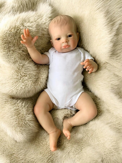 Ezra – Open Eyed Reborn Baby Doll | Realistic Newborn Boy – Crafted with Care in the UK