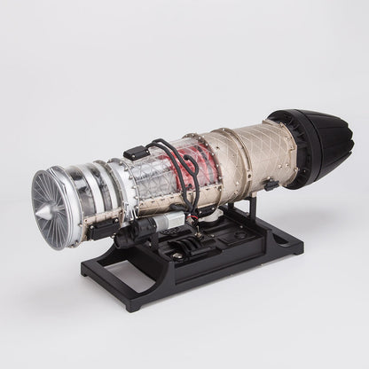 Turbofan Engine Model Kit that Works - Build Your Own Turbofan Engine - TECHING 1/10 Full Metal Electric Turbojet Engine Small Bypass Ratio Twin Rotor Aircraft Model DM135 600+Pcs