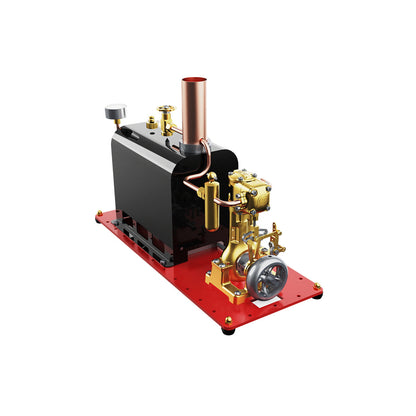 RW-BL1K Mini Reversible Reciprocating Single-Cylinder Live Steam Engine Kit with Boiler DIY Kit