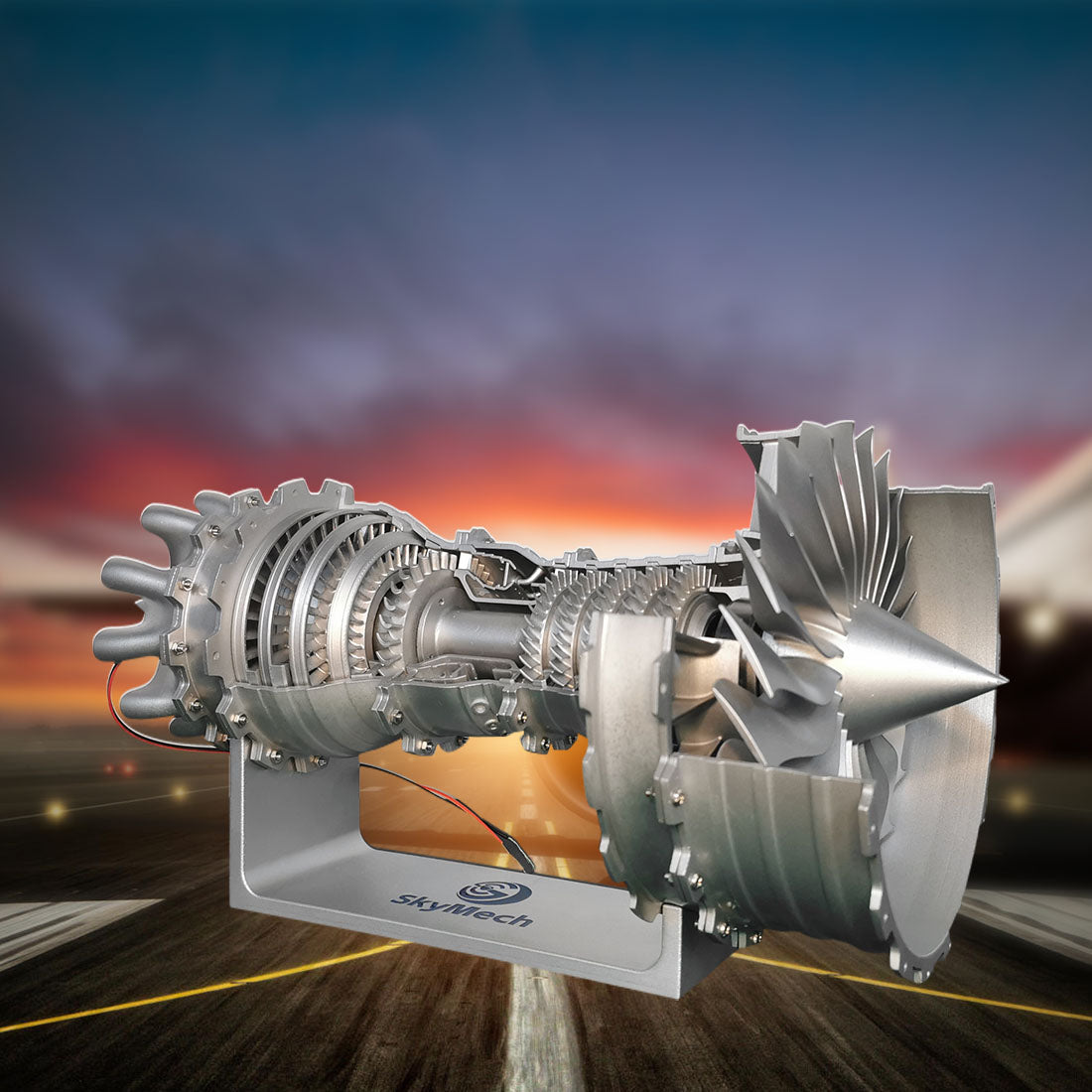 SKYMECH TRENT 900 Turbofan Engine Model Kit - Build Your Own Jet Engine that Works - Working Aircraft Engine Model Educational Toy