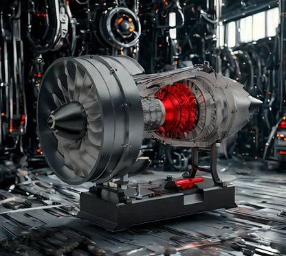 Turbofan Engine Model Kit that Works - Build Your Own Turbofan Engine - TECHING 1/12 Full Metal Dual-Spool Turbofan Engine Model Kit 300+PCS