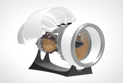 SKYMECH NTR-900 1/30 Turbofan Engine Model Kit - Build Your Own Turbofan Engine that Works - Working Jet Engine 150PCS