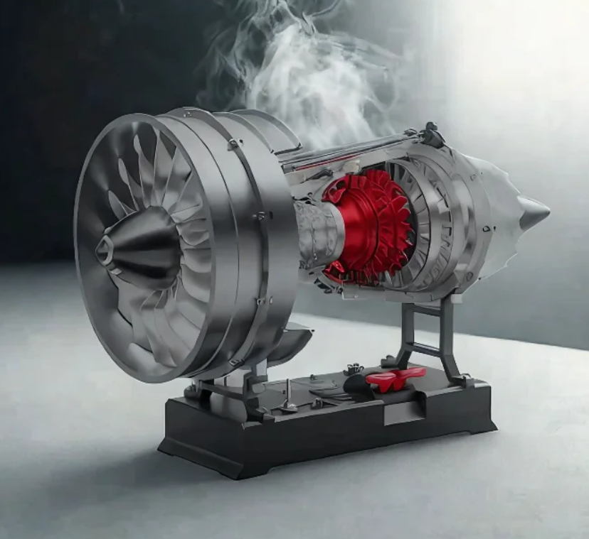 Turbofan Engine Model Kit that Works - Build Your Own Turbofan Engine - TECHING 1/12 Full Metal Dual-Spool Turbofan Engine Model Kit 300+PCS