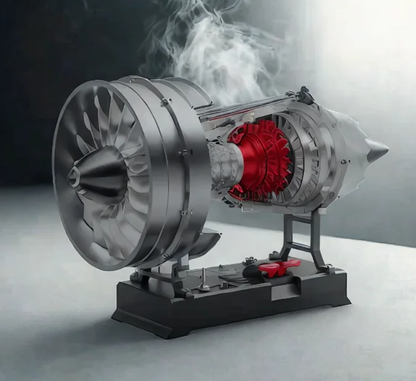 Turbofan Engine Model Kit that Works - Build Your Own Turbofan Engine - TECHING 1/12 Full Metal Dual-Spool Turbofan Engine Model Kit 300+PCS