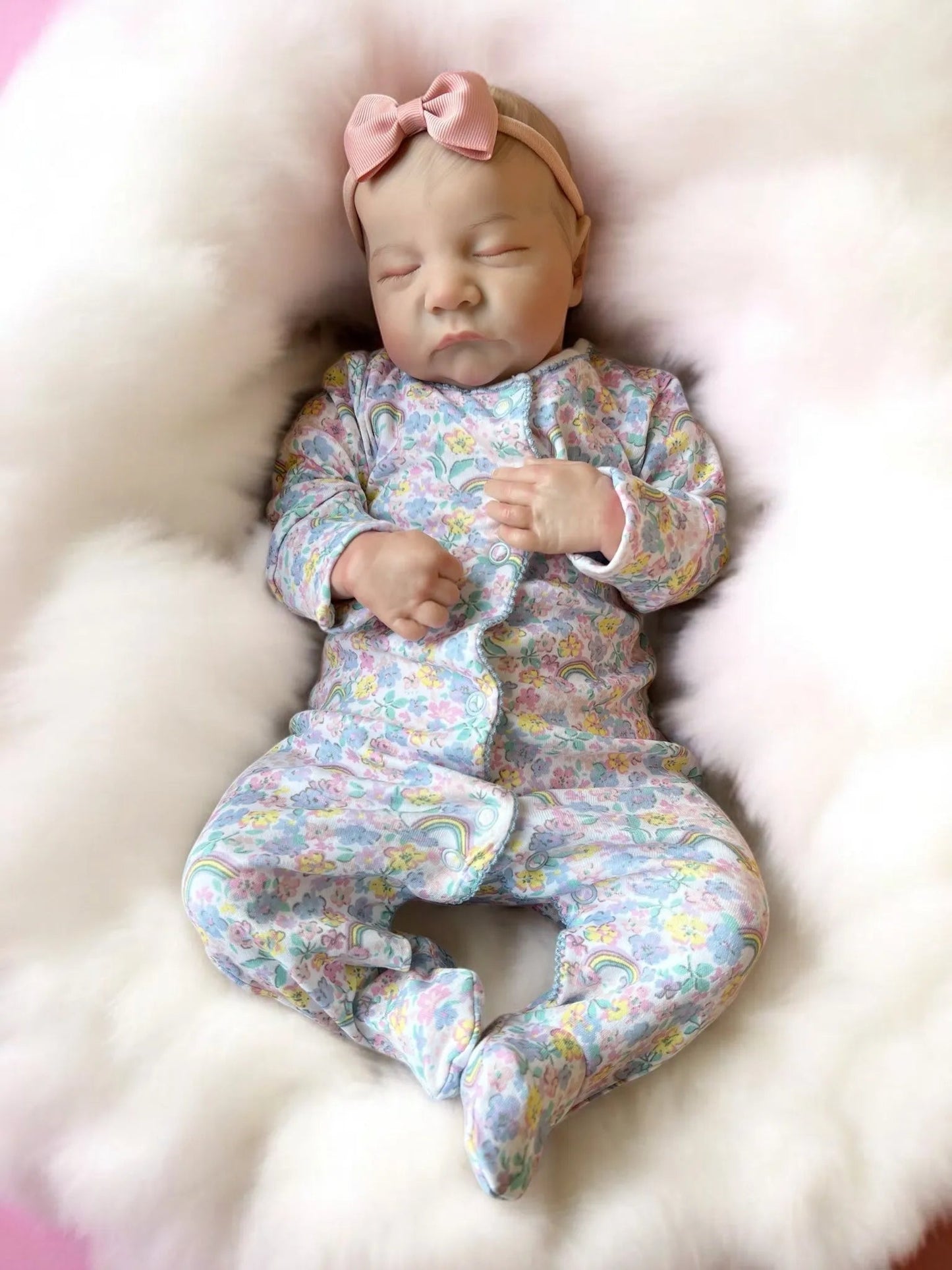 Lacey – Closed Eyed Reborn Baby Doll | Realistic Newborn Girl – Crafted with Care in the UK
