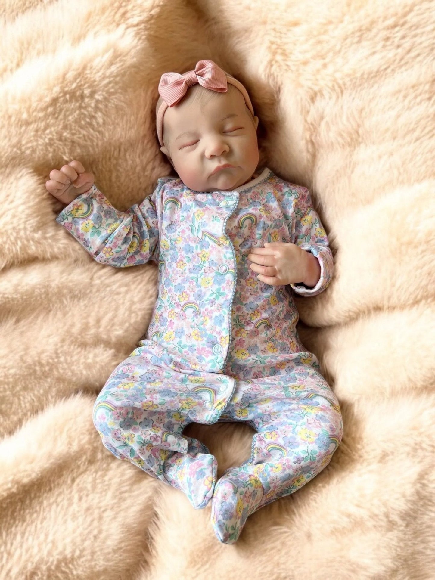 Lacey – Closed Eyed Reborn Baby Doll | Realistic Newborn Girl – Crafted with Care in the UK