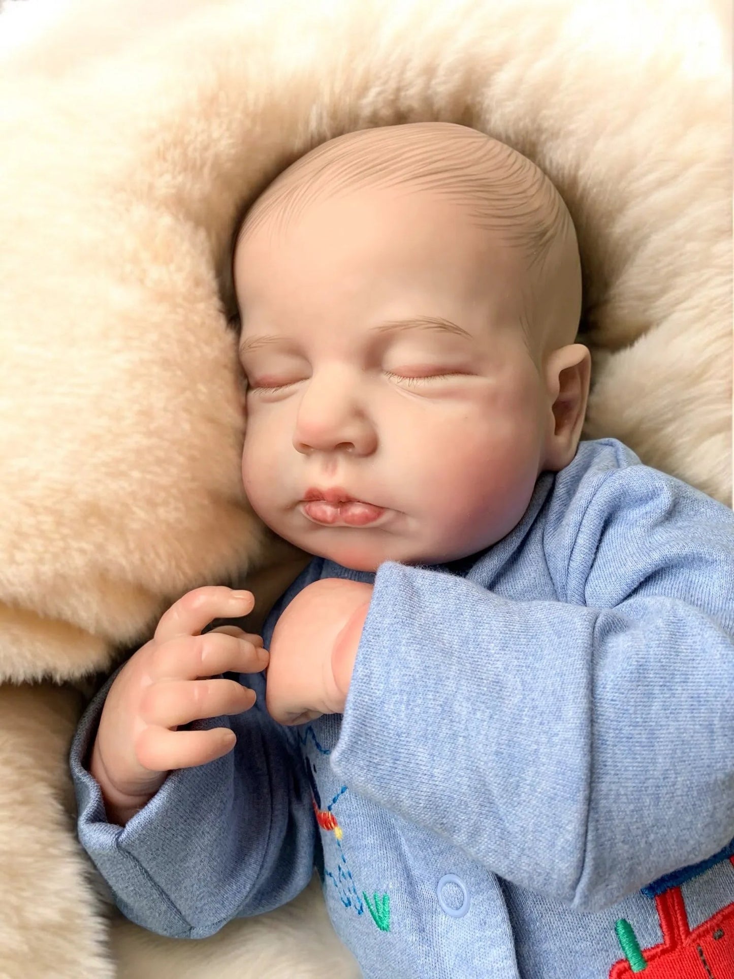 Louis – Closed Eyed Reborn Baby Doll | Realistic Newborn Boy – Crafted with Care in the UK