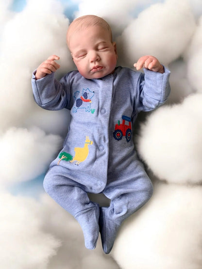 Louis – Closed Eyed Reborn Baby Doll | Realistic Newborn Boy – Crafted with Care in the UK
