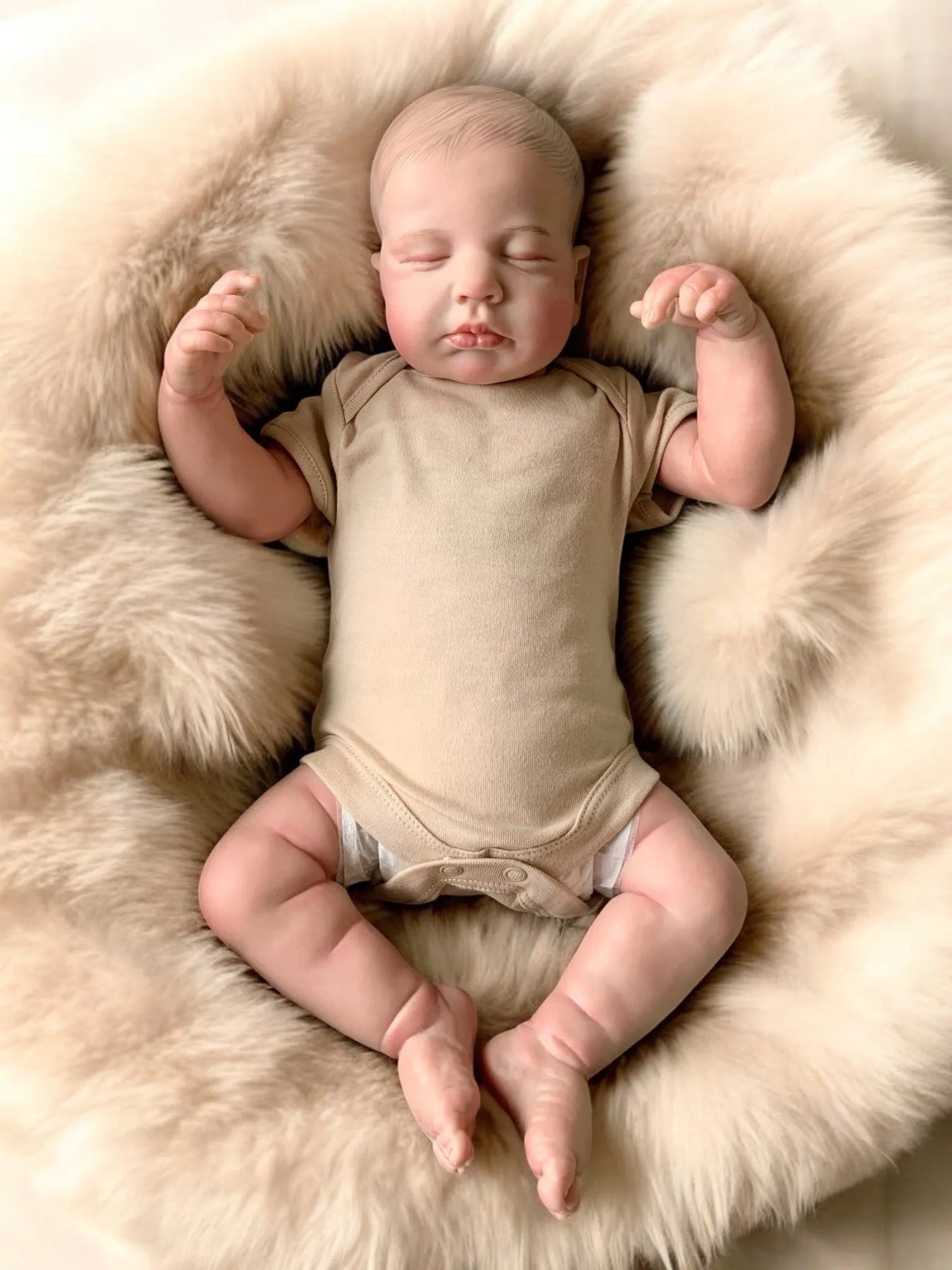 Louis – Closed Eyed Reborn Baby Doll | Realistic Newborn Boy – Crafted with Care in the UK