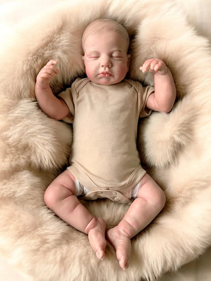 Louis – Closed Eyed Reborn Baby Doll | Realistic Newborn Boy – Crafted with Care in the UK