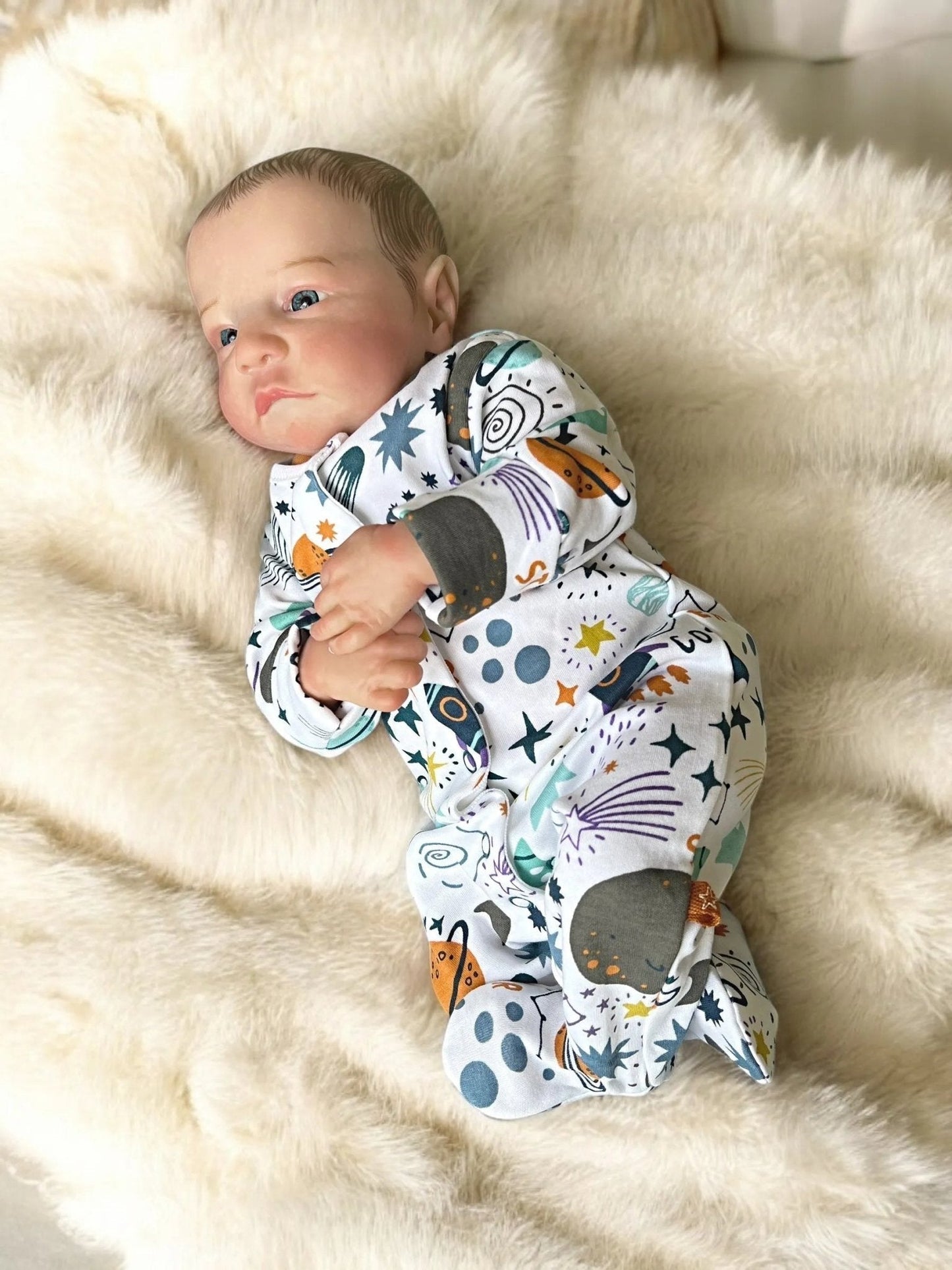 Luca – Open Eyed Reborn Baby Doll | Realistic Newborn Boy – Crafted with Care in the UK