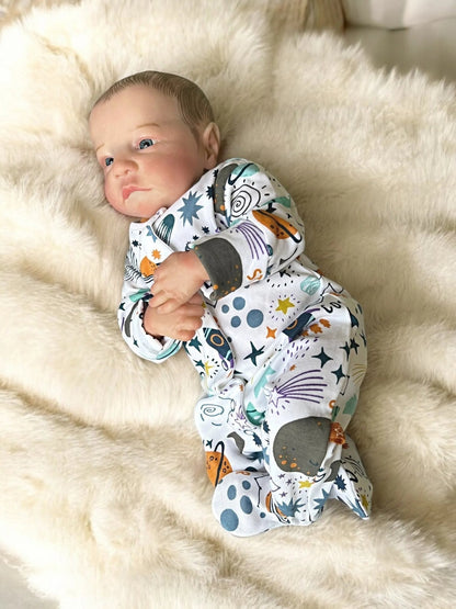 Luca – Open Eyed Reborn Baby Doll | Realistic Newborn Boy – Crafted with Care in the UK