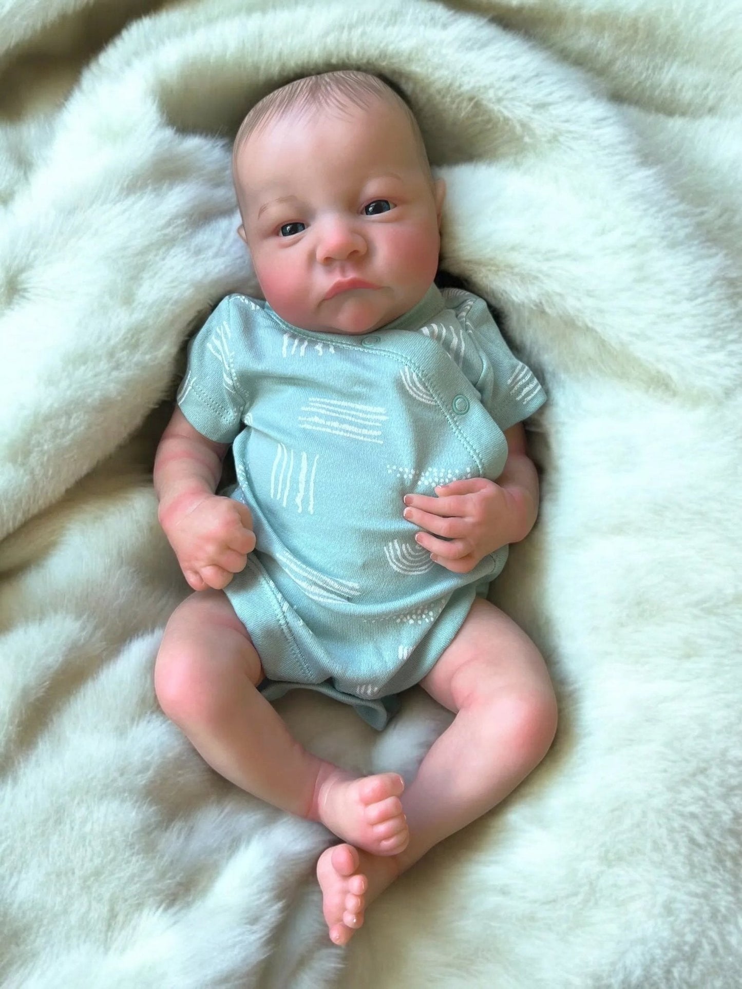 Luca – Open Eyed Reborn Baby Doll | Realistic Newborn Boy – Crafted with Care in the UK