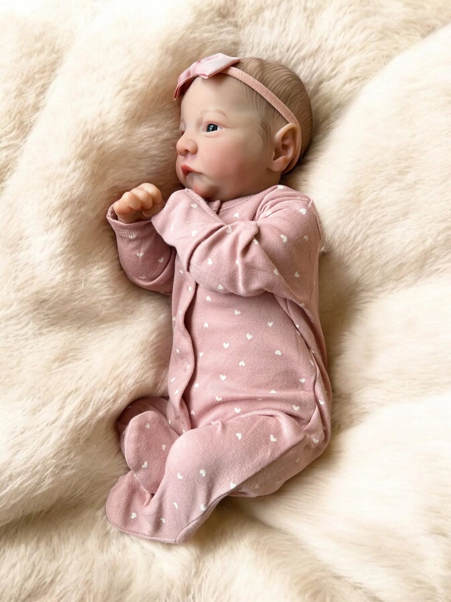 Lucy – Open Eyed Reborn Baby Doll | Realistic Newborn Girl – Crafted with Care in the UK