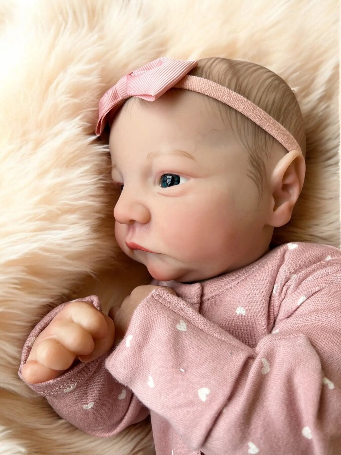 Lucy – Open Eyed Reborn Baby Doll | Realistic Newborn Girl – Crafted with Care in the UK
