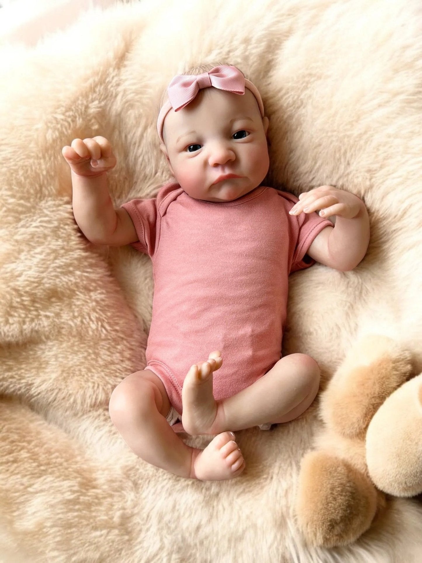 Lucy – Open Eyed Reborn Baby Doll | Realistic Newborn Girl – Crafted with Care in the UK