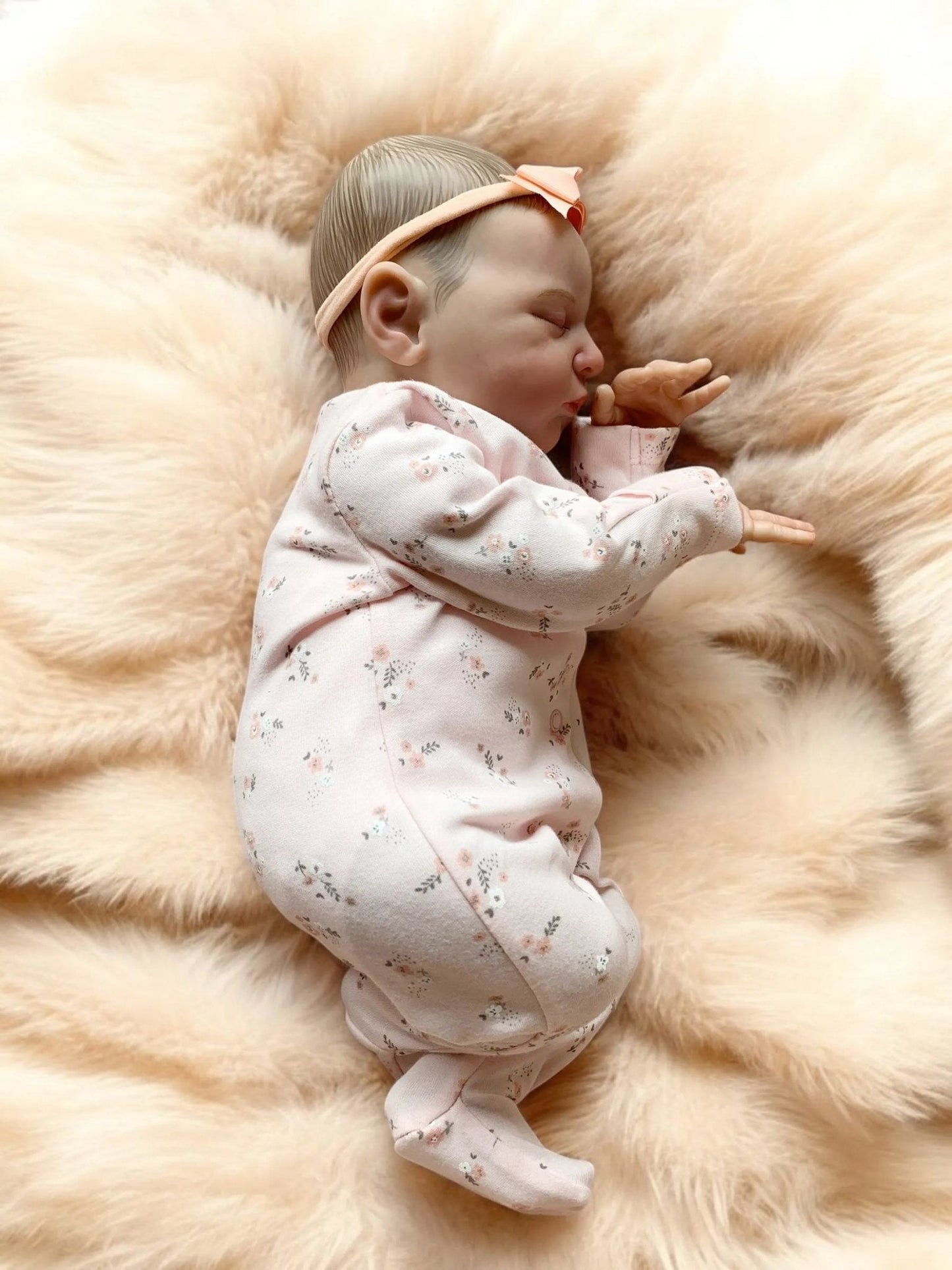 Luna – Closed Eyed Reborn Baby Doll | Realistic Newborn Girl – Crafted with Care in the UK
