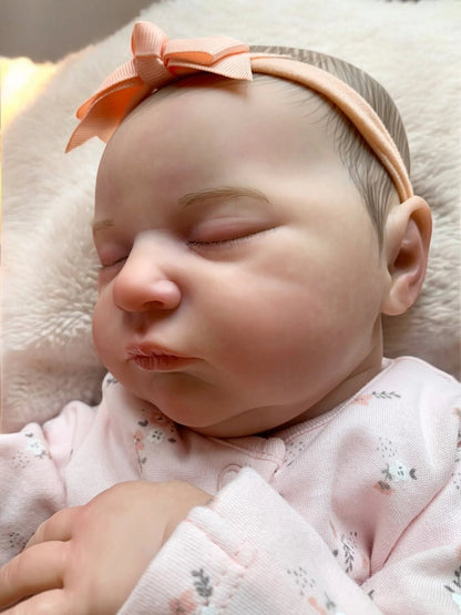 Luna – Closed Eyed Reborn Baby Doll | Realistic Newborn Girl – Crafted with Care in the UK