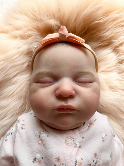 Luna – Closed Eyed Reborn Baby Doll | Realistic Newborn Girl – Crafted with Care in the UK