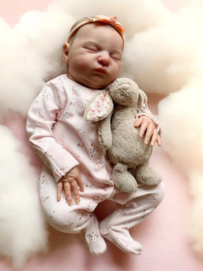 Luna – Closed Eyed Reborn Baby Doll | Realistic Newborn Girl – Crafted with Care in the UK