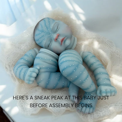 Navie – Fantasy Closed-Eyed Reborn Baby Doll | Avatar-Inspired Newborn Girl – Crafted with Care in the UK