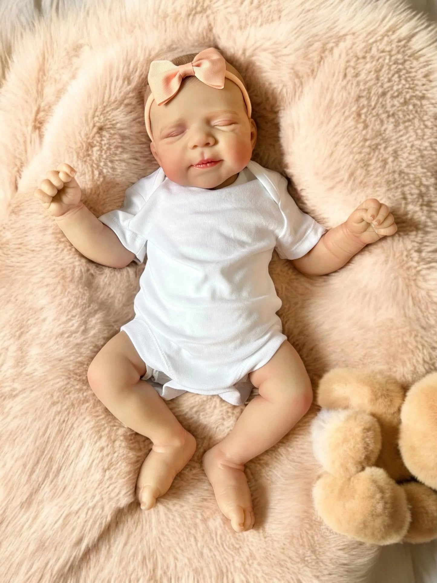 Phoebe – Closed Eyed Reborn Baby Doll | Realistic Newborn Girl – Crafted with Care in the UK
